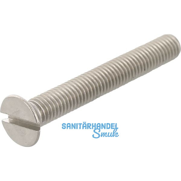 ~ISO2009 M 6x100 Edelstahl A2 Senkschraube mit Schlitz (DIN963A)