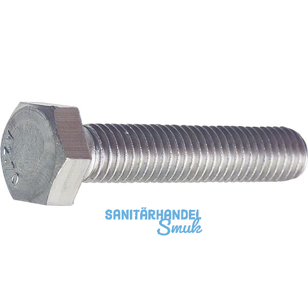 DIN933 M12x 75 Edelstahl A2-70 Sechskantschraube ohne Schaft