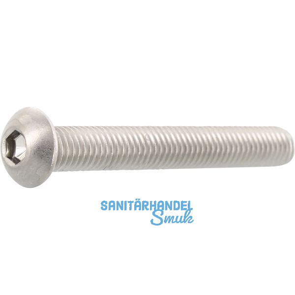 ISO7380-1 M10x 40 Edelstahl A2-070 Linsenschraube mit Innensechskant