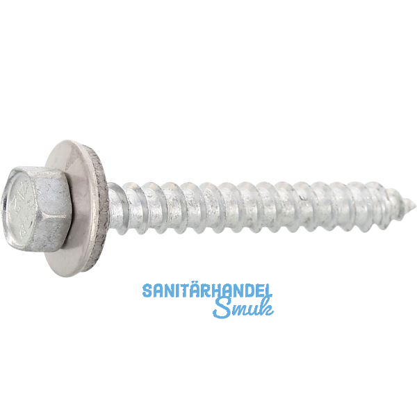 Fassadenbauschraube spitz 6.5x150 Edelstahl A2 Neoprensch. � 16 mm mit Zulassung