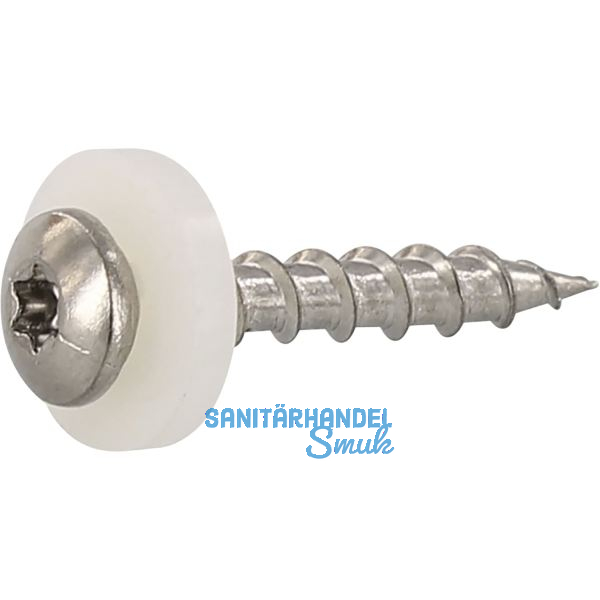 Fensterbankschraube 3.9x19 Torx 15 Edelstahl A2 mit Polyamid-Scheibe