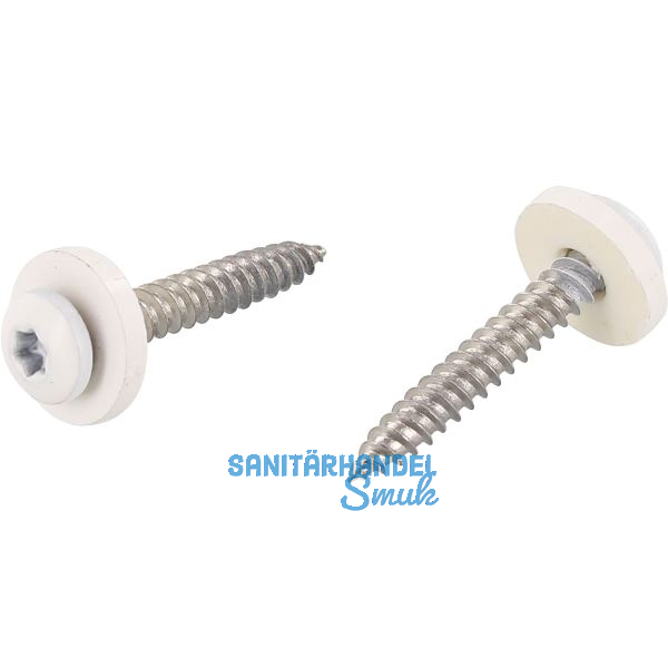 Kopflackierte Fensterbankschraube 3.9x25 Torx 15 Edelstahl A2 / RAL9016