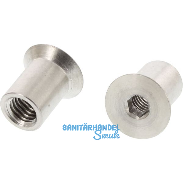 H�lsenmutter Senkkopf M 5x 15 Edelstahl 1.4305 mit Innensechskant