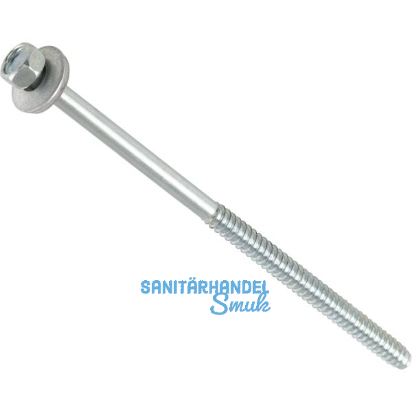 Fassadenbauschraube stumpf 6.3x 75 verzinkt mit Neoprendichtscheibe � 16 mm