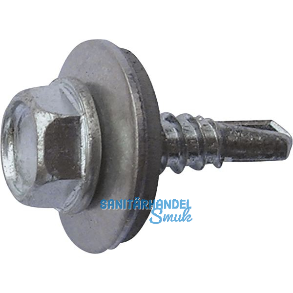 DIN7504K 4.8x 50 verzinkt Sechskantbohrschraube mit Scheibe � 16 mm