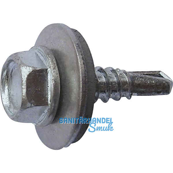 DIN7504K 5.5x 50 verzinkt Sechskantbohrschraube mit Scheibe � 16 mm