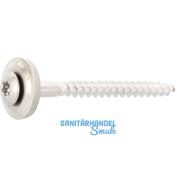 Spenglerschraube 4.5x 50 TX20 Edelstahl A2 mit Dichtscheibe � 15mm vormontiert