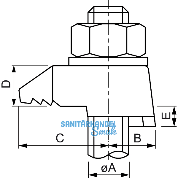 BEAM CLAMP BB2G08 Stahltr�gerklemme M 8 Sphaeroguss feuerverzinkt mit Zulassung