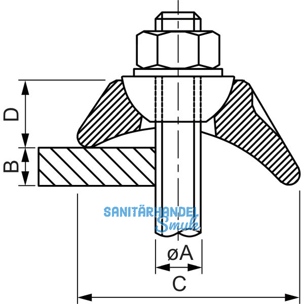 BEAM CLAMP BK1G12 Stahltr�gerklemme M12 Sphaeroguss feuerverzinkt