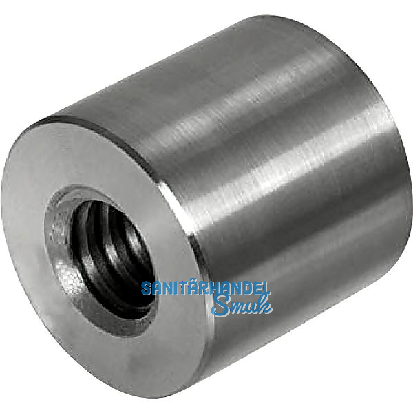 Trapezgewinde Rundmutter TR 18x4xD36xL27 - Stahl blank