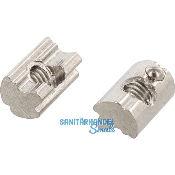 Nutenstein M 8 mit Federkugel - Aluminium