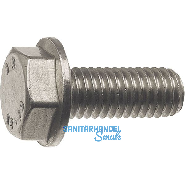 DIN6921 8.8 M 8x 20 verzinkt-blau Sechskantschraube mit Flansch (EN1665)