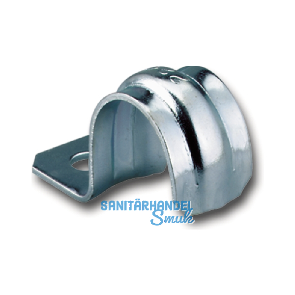 FISCHER Schelle halb 16 mm verzinkt mit einem Befestigungsloch
