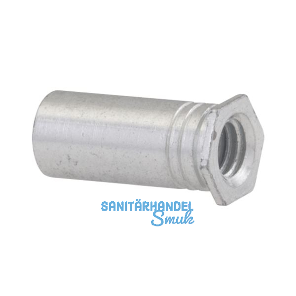 Einpressbuchse M 3x 6 Gro�kopf verzinkt-blau offen