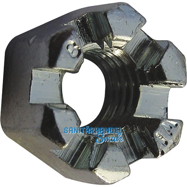 DIN935/ 8 M24x1.5 verzinkt Kronenmutter mit Feingewinde