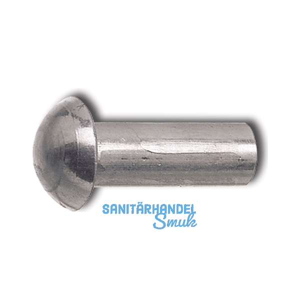 Hammerkopfniete / Halbrundniete DIN660 4x 16 Aluminium blank