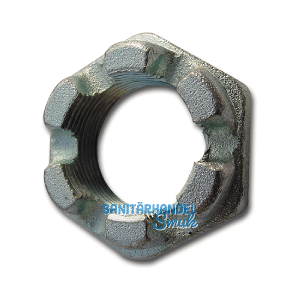 DIN937/17H M24x1.5 verzinkt Kronenmutter mit Feingewinde flache Form