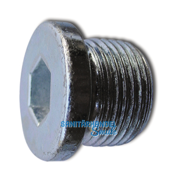 DIN908 5.8 M20x1.5 verzinkt Verschlussschraube zylindrisches, metr. Feingewinde
