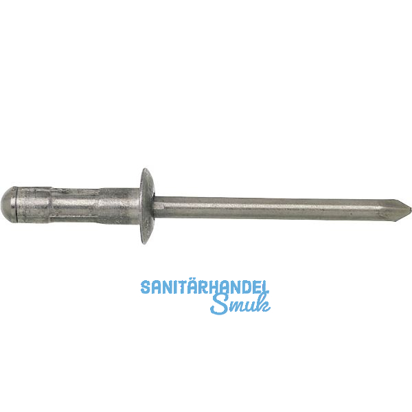 Mehrbereichsniete Flachrundkopf 4.8x24.8 Aluminium mit Edelstahldorn