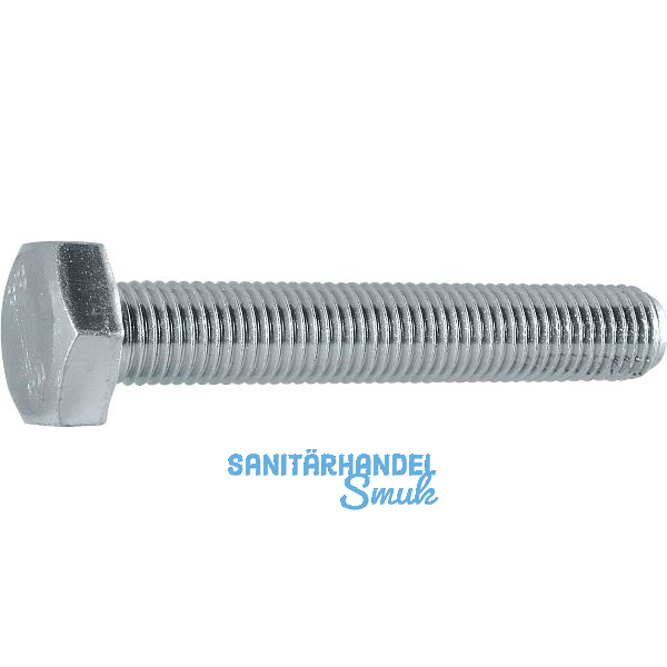 DIN961 8.8 M20x1.5 x 50 verzinkt 6kt-Feingewindeschrauben ohne Schaft ISO8676