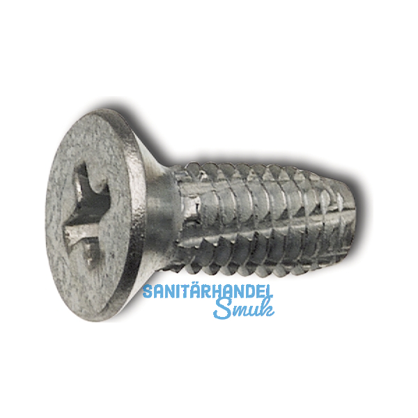 DIN7516D M 3x 10 verzinkt Gewindeschneidschraube mit Senkkopf