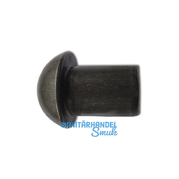 Hammerkopfniete / Halbrundniete DIN124 12x16 Stahl blank