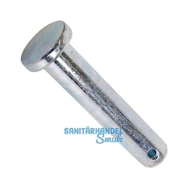 DIN1444 B12H11x60 Bolzen mit Kopf und Splintloch verzinkt
