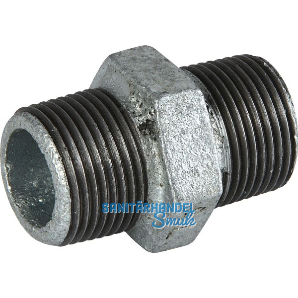 Reduziernippel N4 - 3/4 x 1/2 - verzinkt