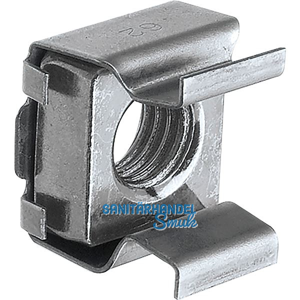 K�figmutter M 4 R095-27 K�fig: Edelstahl 1.4310, Mutter: Stahl verzinkt