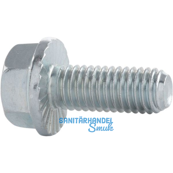 ~DIN6921 8.8 M 5x 12 verzinkt Sechskantschraube mit Flansch und Sperrverzahnung