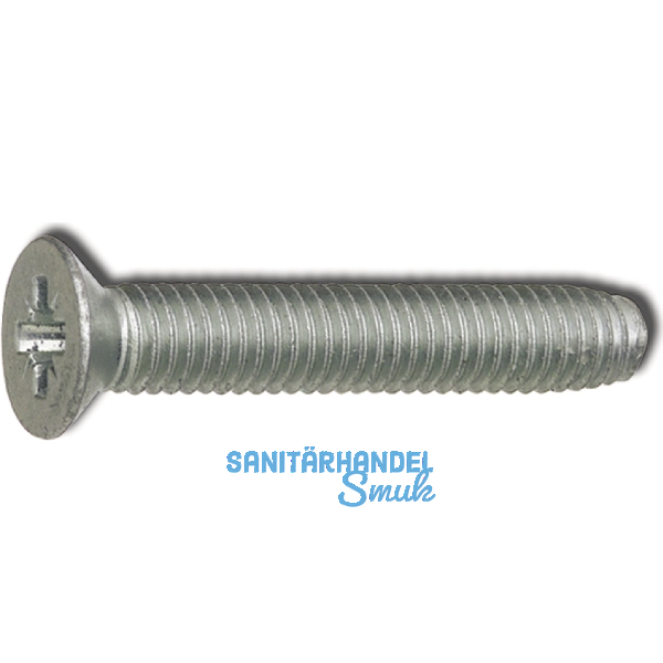 DIN7500ME (MZ) M 6x35 Pozidriv 3 verzinkt gewindefurchende Senkschraube