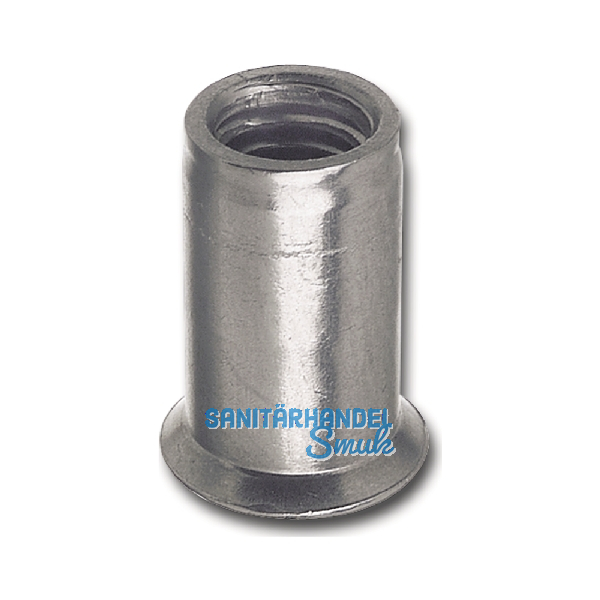 Blindnietmutter Senkkopf Rundschaft offen M12x26.0 Stahl verzinkt