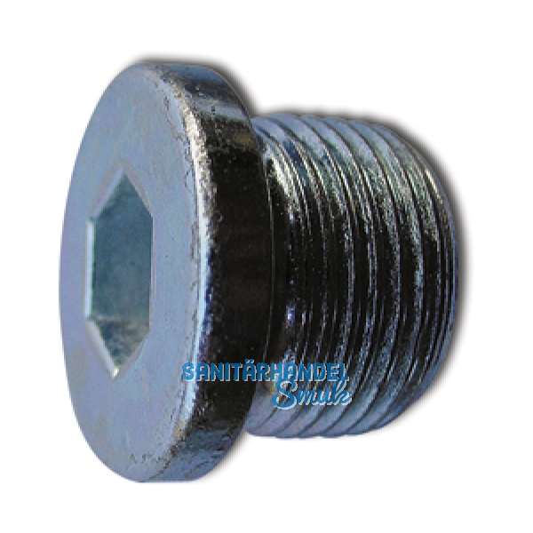 DIN908 5.8 G 1/2" blank Verschlussschraube zylindrisches Rohrgewinde