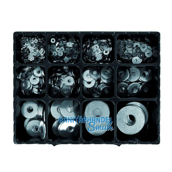 SCH-Sortimentskoffer Scheiben mit vergr��erter Auflagefl�che verzinkt / ISO 7093