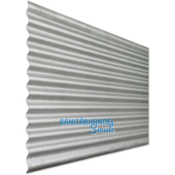 Wellblech FE-verzinkt 3000 x 836 x 0,6 mm