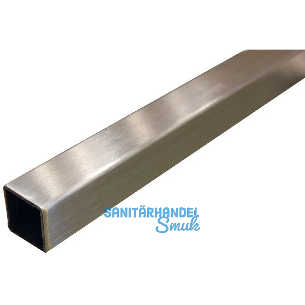 Edelstahl - Vierkantrohr 1.4301, geschliffen K240 15/15/1,5 mm