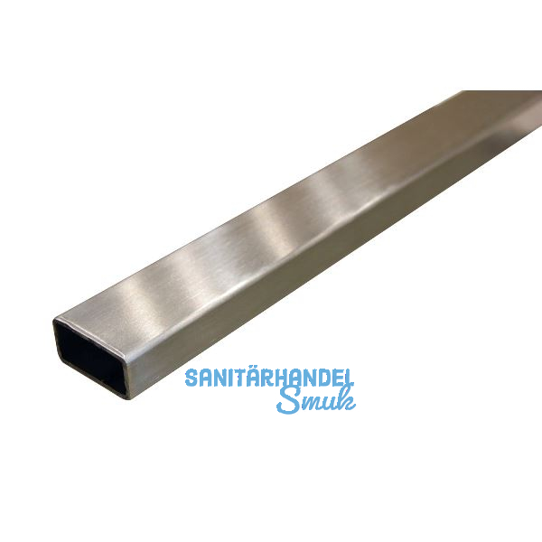 Edelstahl - Rechteckrohr 1.4301, geschliffen K240 60/20/2 mm