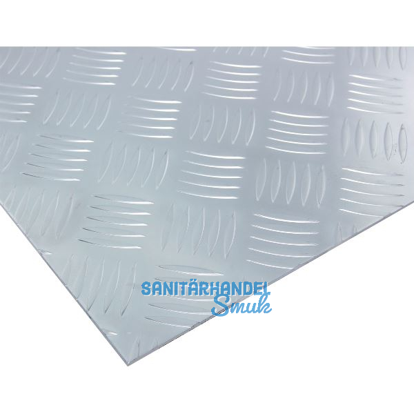 Aluminium-Warzenblech AlMg3 (EN AW-5754) H111, gebeizt 2000/1000/2-2,5 mm