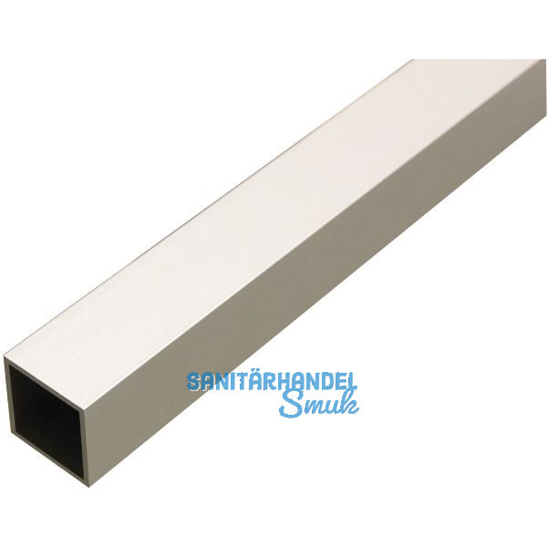 Aluminium Vierkantrohr AlMgSi0,5 (6060) T66 (F22), Eloxiert E6/EV1 50/50/3 mm