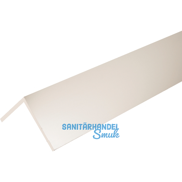 Aluminium Winkel AlMgSi0,5 pulverb. Wei� RAL 9010 ungleichschenkelig 60/40/3 mm
