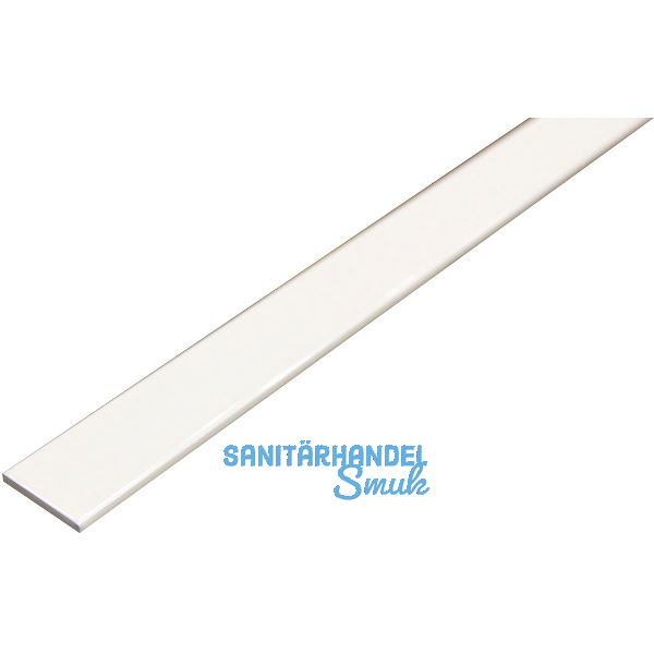 Aluminium Flachstange AlMgSi0,5 (6060) T66 (F22) RAL 9010 wei� 30/2 mm