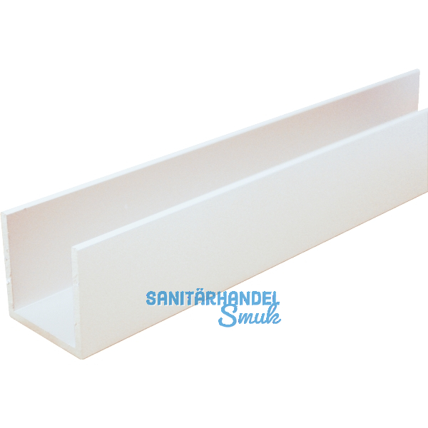 Aluminium U-Profil AlMgSi0,5 Wei� RAL 9010 ungleichschenkelig 20/15/20/1,5 mm