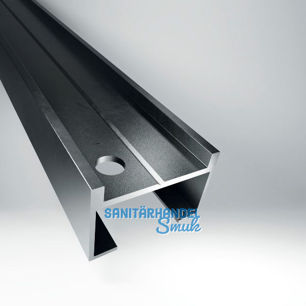 Aluminium Terrassenprofil 54,5 x 37,3 mm anthrazit matt, gelocht