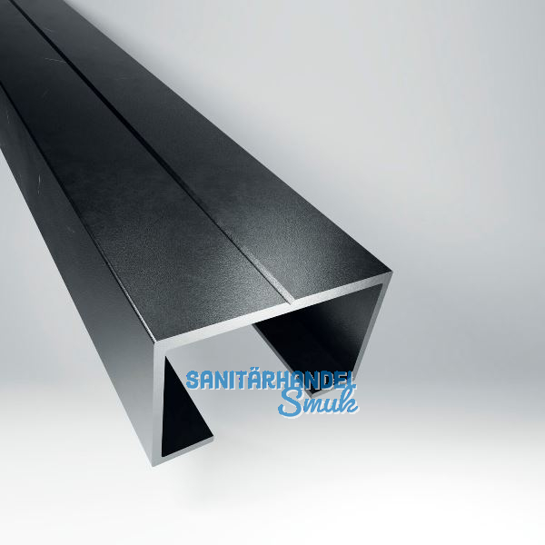 Aluminium Terrassenprofil 54,5 x 35,3 mm anthrazit matt, ungelocht