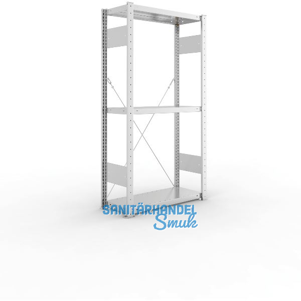 META Steck-Grundregal 1500 x 750 x 300 mm 3 Fachb�den 100 kg