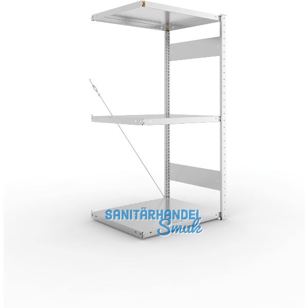 META Steck-Anbauregal 1500 x 750 x 600 mm 3 Fachb�den 100 kg