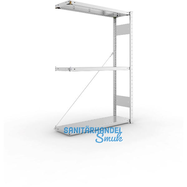 META Steck-Anbauregal 1500 x 1000 x 300 mm 3 Fachb�den 150 kg