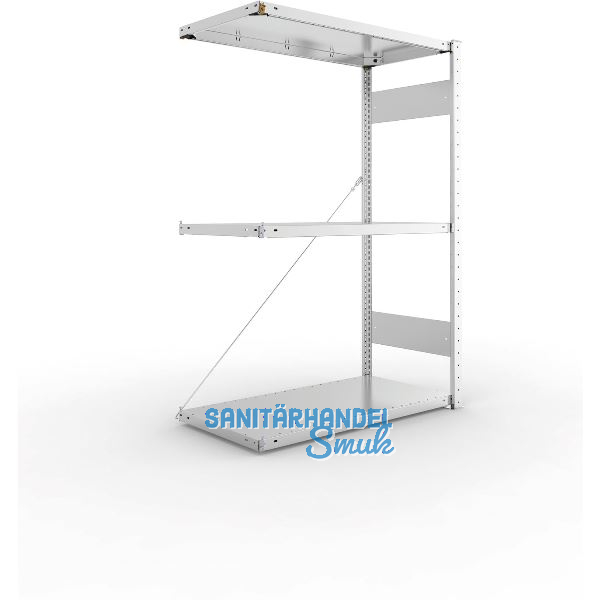 META Steck-Anbauregal 1500 x 1000 x 500 mm 3 Fachb�den 150 kg
