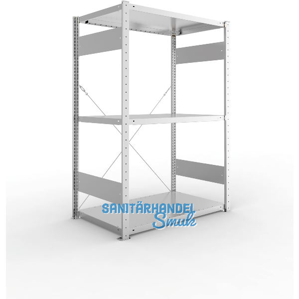 META Steck-Grundregal 1500 x 1000 x 600 mm 3 Fachb�den 150 kg