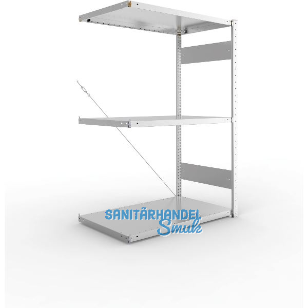 META Steck-Anbauregal 1500 x 1000 x 600 mm 3 Fachb�den 150 kg